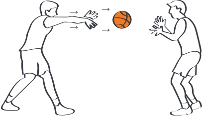 Resultado de imagen de dibujo de pases en baloncesto